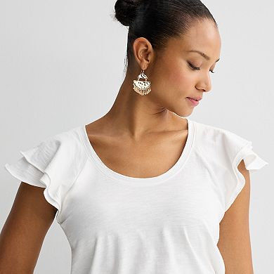 Women's Sonoma Goods For Life® Flutter Sleeve Tee