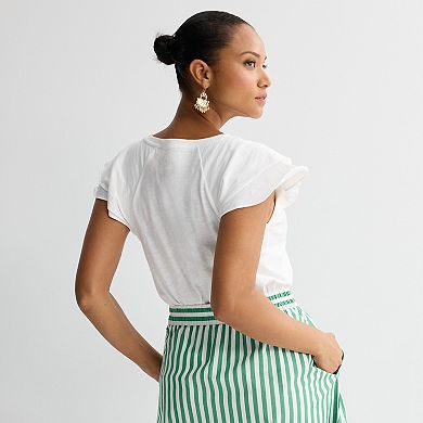 Women's Sonoma Goods For Life® Flutter Sleeve Tee