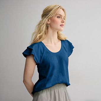 Petite Sonoma Goods For Life® Flutter Sleeve Tee