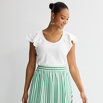 Petite Sonoma Goods For Life® Flutter Sleeve Tee