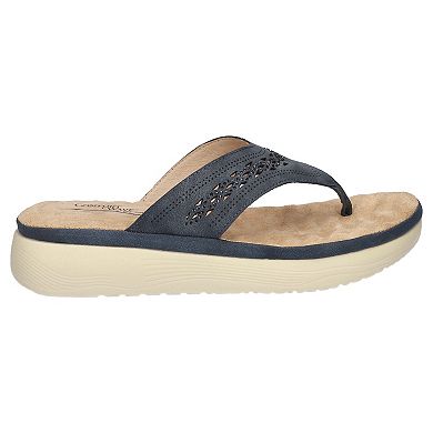Easy Street Sonny Women's Platform Thong Sandals