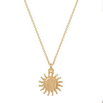 LC Lauren Conrad Gold-Tone Sun Charm Pendant Necklace