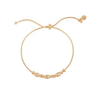 LC Lauren Conrad Gold Tone Fish Trio Pull Tie Bracelet