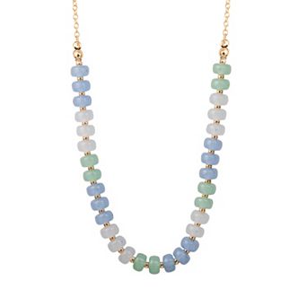 LC Lauren Conrad Gold-Tone Short Beaded Necklace