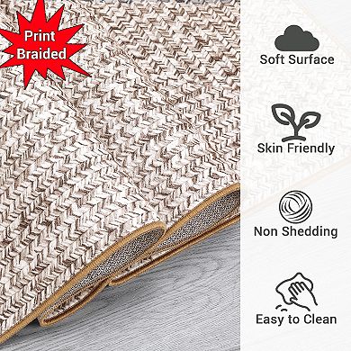 Modern Plain Weave Area Machine Washable Non Slip Ultra Thin Foldable Floor Cover for Living Spaces