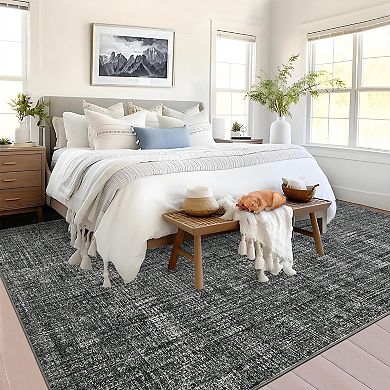 Modern Plain Tone Area Rug Machine Washable Non Slip Minimalist Rug for Living Room Bedroom Kitchen