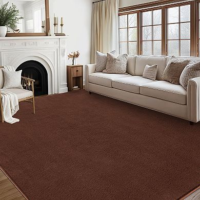 Modern Solid Color Minimalist Area Rug Machine Washable Non Slip Carpet for Living Room Bedroom