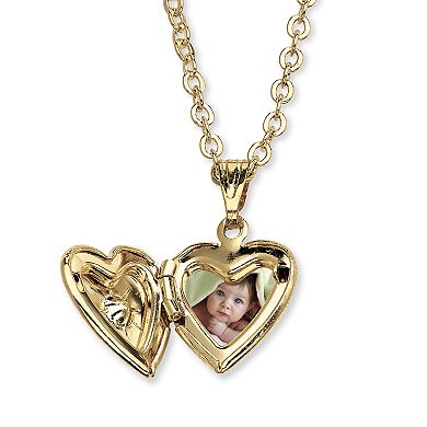 PalmBeach Jewelry Simulated Birthstone Goldtone Locket with Chain 18"