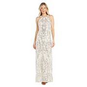 Womens White Halter Sleeveless Dresses, Clothing