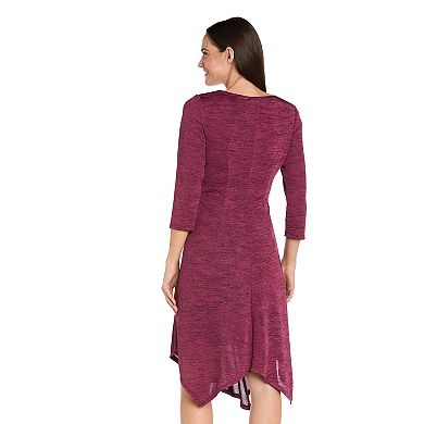Petite R&M Richards Short Textured Wrap Dress