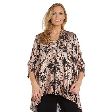 Petite R&M Richards 3-Piece Twinset Top & Pantsuit