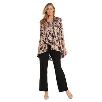 Petite R&M Richards 3 pc Twinset Top & Pantsuit