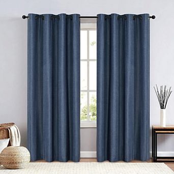 Sun Shield Cabella 2-Pack Linen-Blend Blackout Grommet Window Curtain Set
