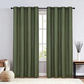 Sun Shield Cabella 2-Pack Linen-Blend Blackout Grommet Window Curtain Set