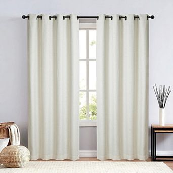 Sun Shield Cabella 2-Pack Linen-Blend Blackout Grommet Window Curtain Set
