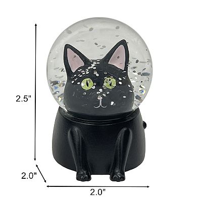 Celebrate Together™ Halloween Mini Black Cat Snow Globe Table Decor