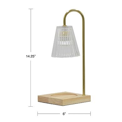 Belle Maison Ribbed Glass Candle Warmer Lamp