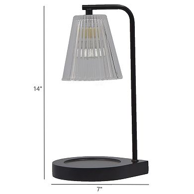 Belle Maison Ribbed Glass Candle Warmer Lamp