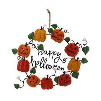 Celebrate Together™ Halloween Metal Happy Halloween Pumpkins Wreath