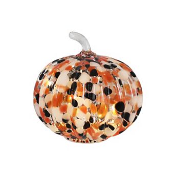 Celebrate Together™ Halloween Large Light-Up Confetti Glass Pumpkin Table Decor