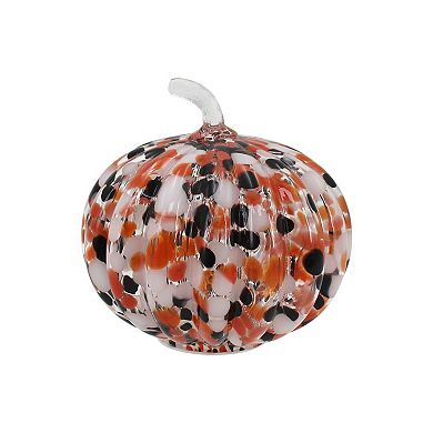 Celebrate Together™ Halloween Large Light-Up Confetti Glass Pumpkin Table Decor