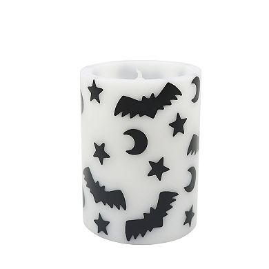 Celebrate Together™ Halloween Bats Night Sky LED Pillar Candle