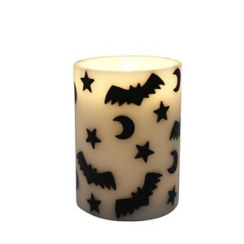 Celebrate Together™ Halloween Bats Night Sky LED Pillar Candle