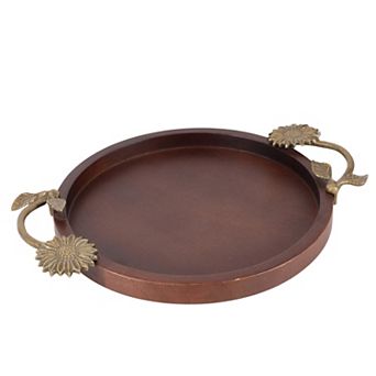 Sonoma Goods For Life® Wood & Metal Sunflower Round Tray