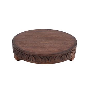 Sonoma Goods For Life® Carved Wood Footed Riser Table Decor