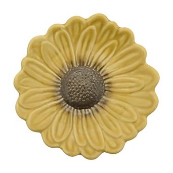 Everyday Decor Shaped Sunflower Ceramic Tray Table Decor