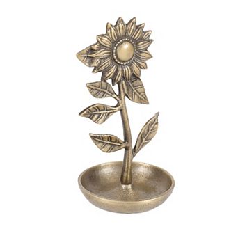Sonoma Goods For Life® Brass Sculptural Sunflower Trinket Tray Table Decor