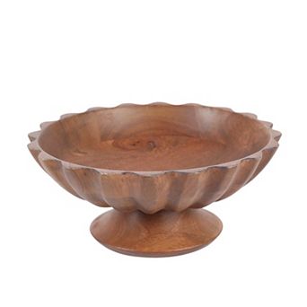 Sonoma Goods For Life® Fluted Pedestal Wood Bowl