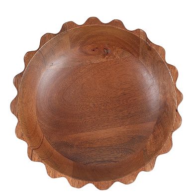 Sonoma Goods For Life® Fluted Pedestal Wood Bowl