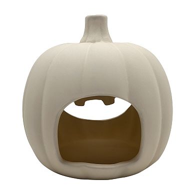 Celebrate Together™ Halloween White Terracotta Jack O' Lantern Decor