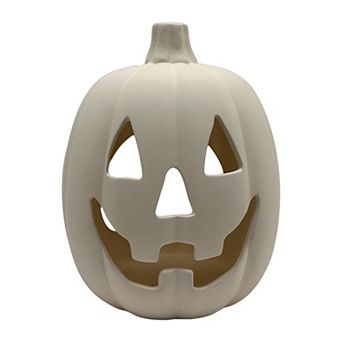 Celebrate Together™ Halloween White Terracotta Jack O' Lantern Decor