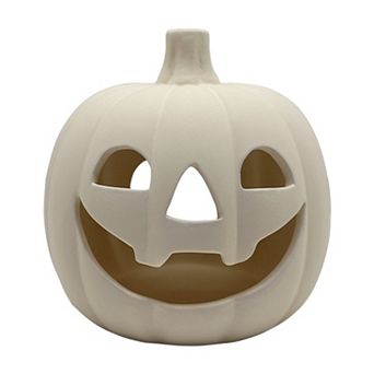 Celebrate Together™ Halloween White Terracotta Jack O' Lantern Decor