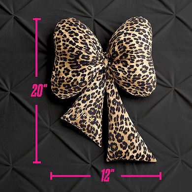 Juicy Couture Cheetah Bow Shaped Decorative Pillow