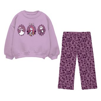 Girls 4-12 Disney's The Nightmare Before Christmas Halloween Friends Fleece Pullover & Pants Set