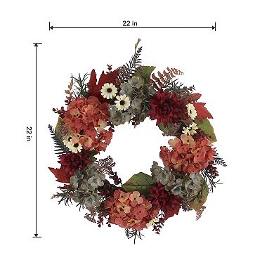 Sonoma Goods For Life® Hydrangea & Mum Mixed Artificial Wreath