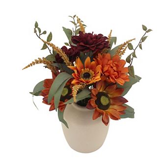 Sonoma Goods For Life® Mixed Artificial Sunflowers Arrangement in Ceramic Vase