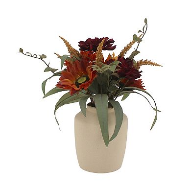 Sonoma Goods For Life® Mixed Artificial Sunflowers Arrangement in Ceramic Vase