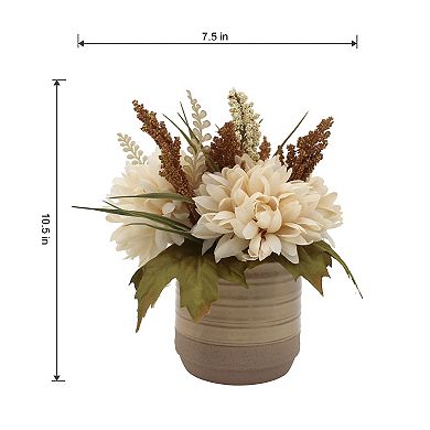 Sonoma Goods For Life® Artificial Dahlia Arrangement in Ceramic Vase