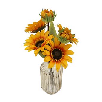 Sonoma Goods For Life® Artificial Sunflower Arrangement in Glass Vase