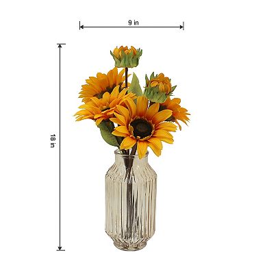 Sonoma Goods For Life® Artificial Sunflower Arrangement in Glass Vase