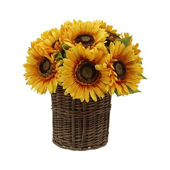 Sonoma Goods For Life® Artificial Sunflowers in Wicker Basket