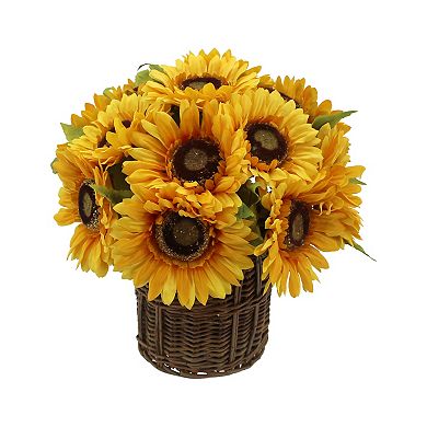 Sonoma Goods For Life® Artificial Sunflowers in Wicker Basket