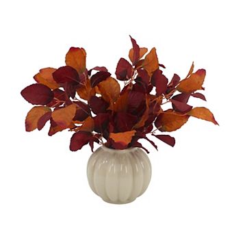 Sonoma Goods For Life® Artificial Fall Foliage in Fluted Ceramic Vase