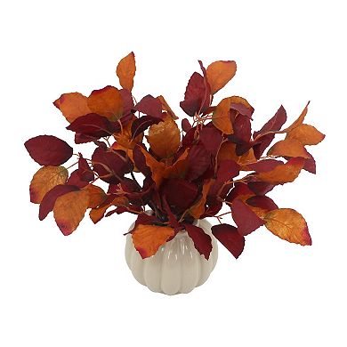 Sonoma Goods For Life® Artificial Fall Foliage in Fluted Ceramic Vase