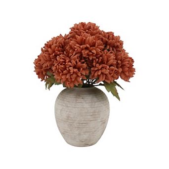 Sonoma Goods For Life® Artificial Dahlias in Ribbed Ceramic Vase