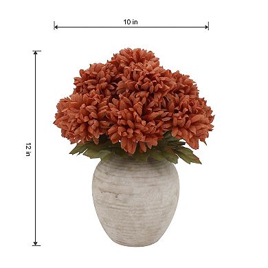 Sonoma Goods For Life® Artificial Dahlias in Ribbed Ceramic Vase